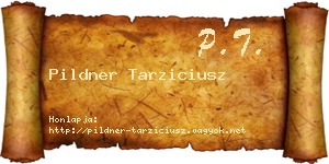 Pildner Tarziciusz névjegykártya